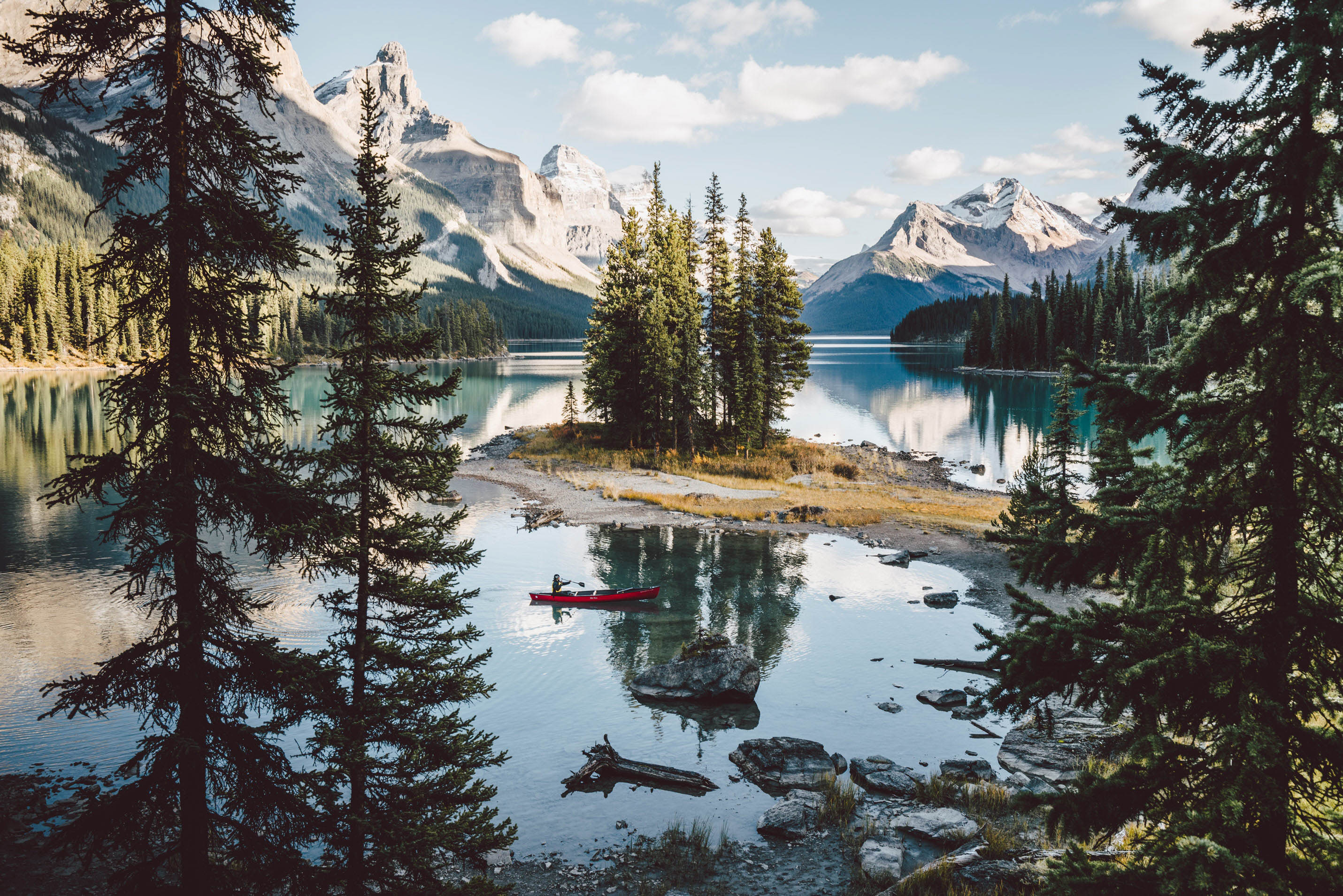 Cano, Canada, lake, kayak, paddling, mountain landscape photography, wilderness
