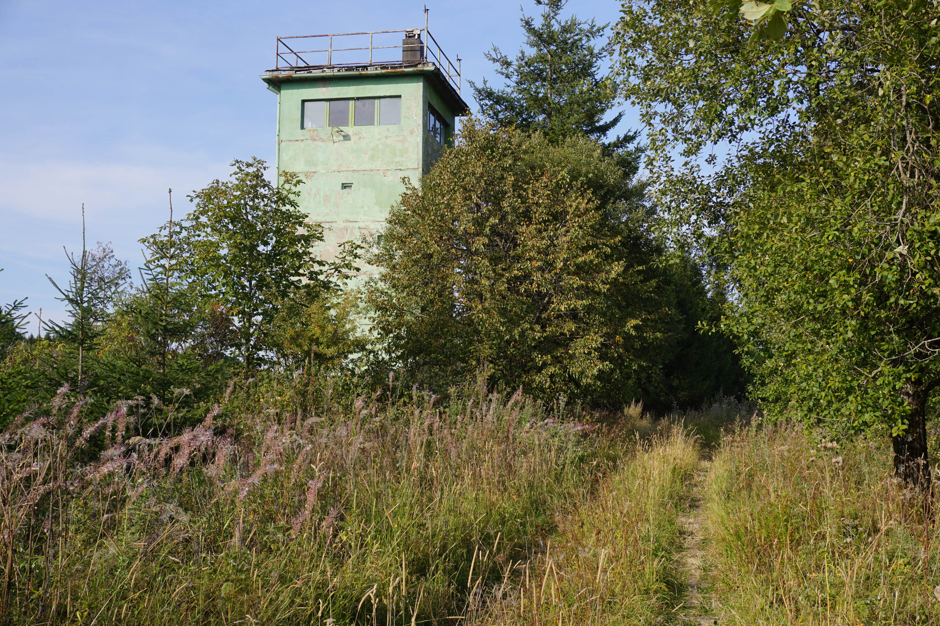 hiking in Germany Green Belt watchtower