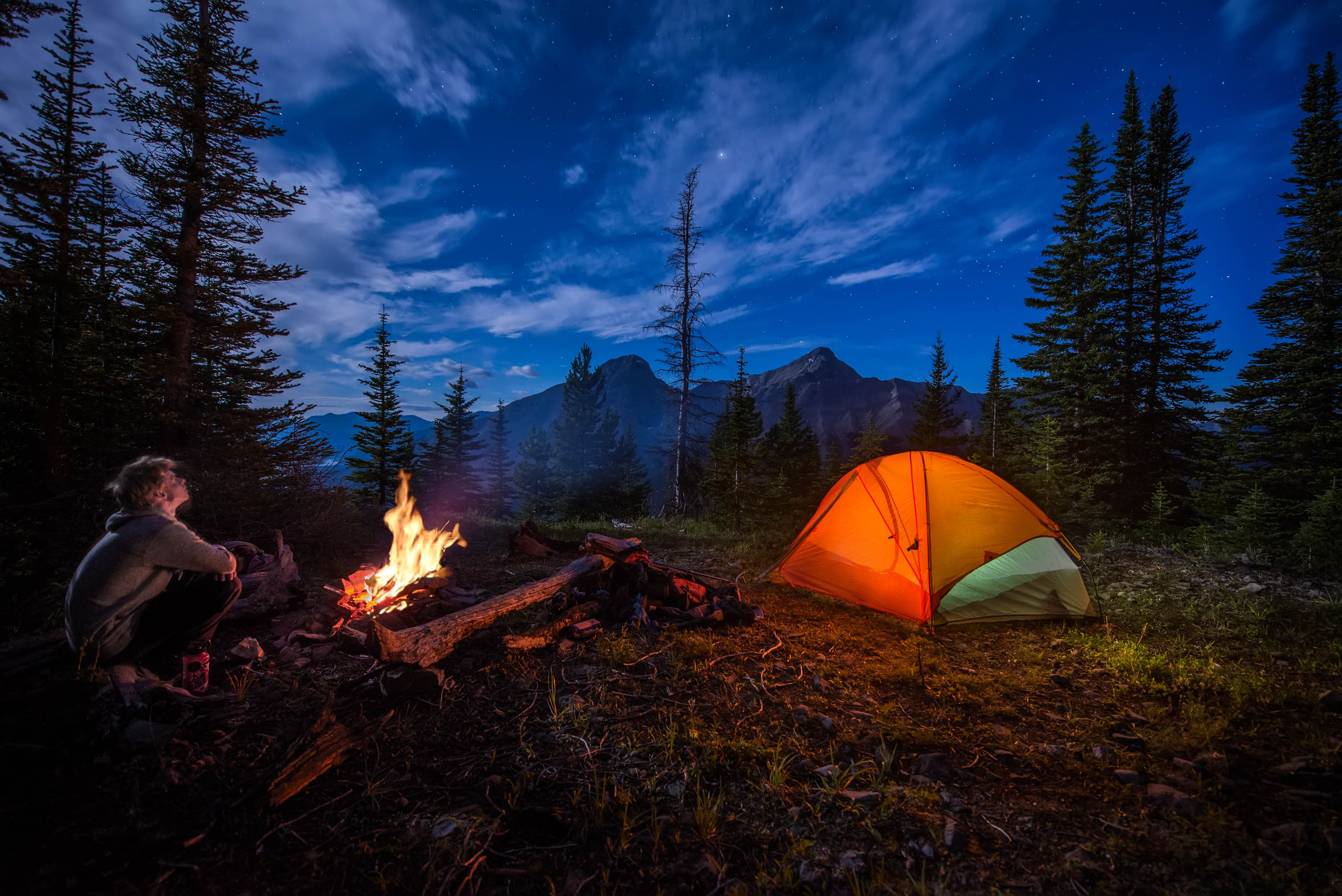 Thru-hiking campfire