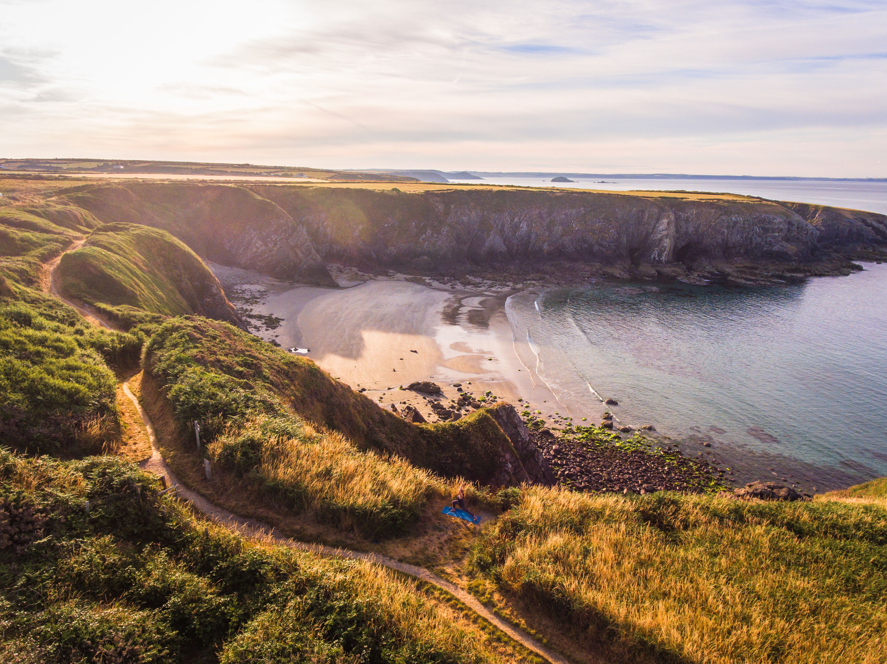 European long-distance hiking trails Pembrokeshire Coast Path sea cliffs and sandy beaches