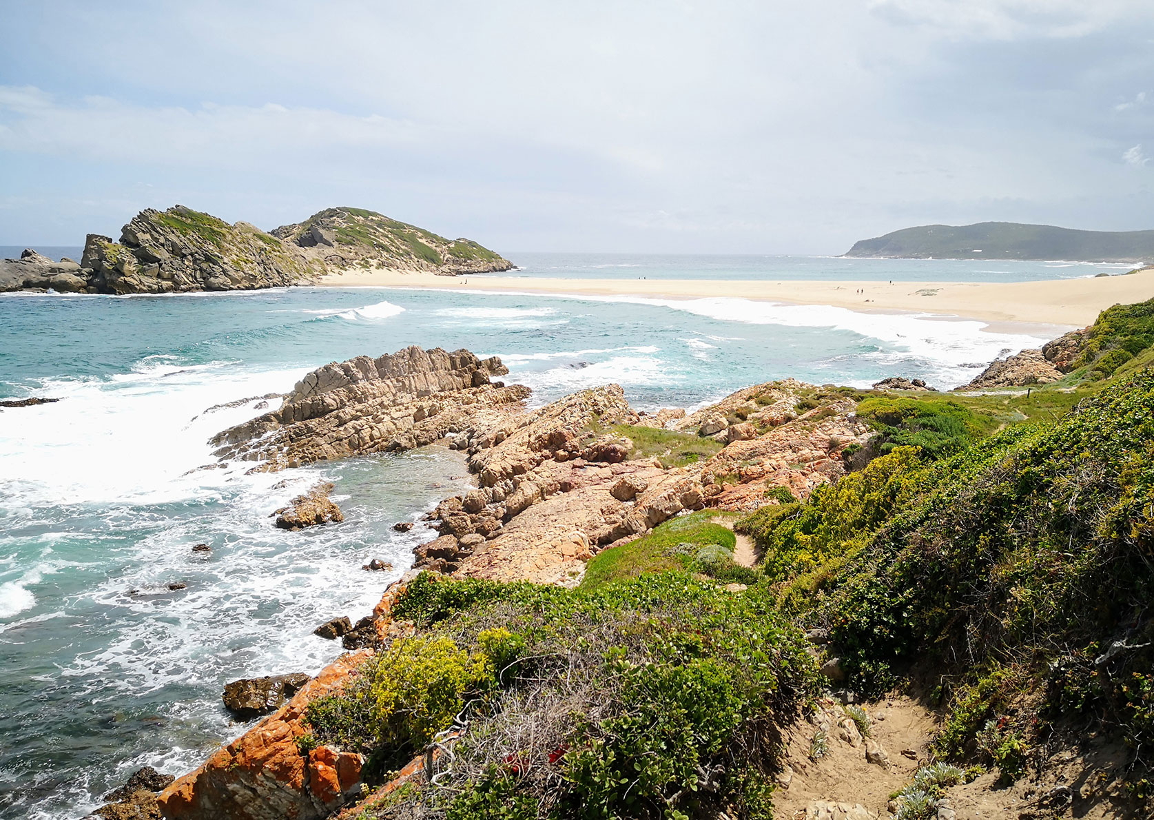 Coastal walks with a view of the Robberg Nature Reserve’s coast in South Africa